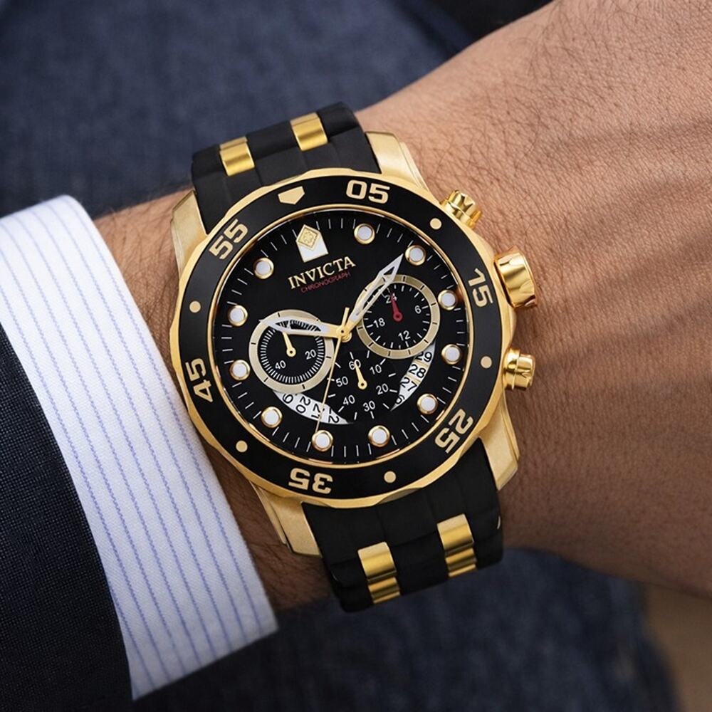 Invicta Pro Diver SCUBA Men's Watch - 48mm, Gold, Black (6981)